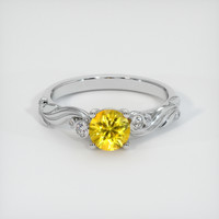 0.91 Ct. Bi Color Sapphire Ring, 18K White Gold 1